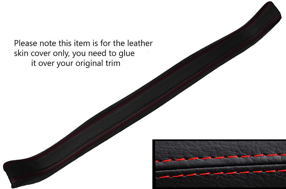 RED STITCH ROLL OVER BAR TRIM LEATHER COVER FITS VW GOLF MK1 JETTA CABRIO