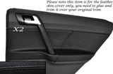BLACK STITCH 2X REAR DOOR CARD TRIM LEATHER COVERS FITS VW POLO MK6 5 DOORS