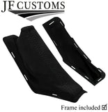 BLACK STITCH LUXE SUEDE HANDBRAKE + PLASTIC FRAME FOR FORD FOCUS MK2 FL 08-11