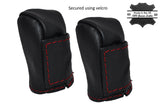 RED STITCHING 2X LEATHER STRIKER SKIN COVERS FITS TOYOTA MR2 MK3 2000-2007