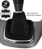 BLACK STITCHING REAL SUEDE MANUAL GEAR GAITER FITS HONDA CRV 2006-2012