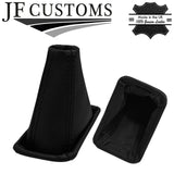 BLACK STITCH LEATHER AUTOMATIC GEAR+METAL FRAME FOR LAND ROVER FREELANDER 98-02