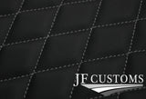 GREY DIAMOND STITCH VINYL 4X TAILORED FLOOR CARPETS FOR BMW MINI F56 13-21 JF1