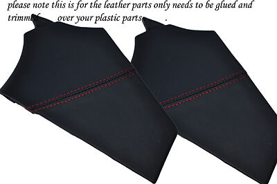 red stitch FITS MAZDA RX8 2XDASHBOARD CENTER MIDDLE CONSOLE TRIM COVER LTHR 03+
