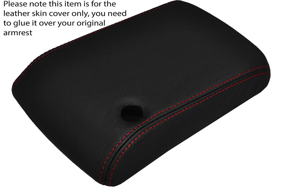RED STITCHING ARMREST LID LEATHER SKIN COVER FITS JEEP WRANGLER TJ 1997-2002