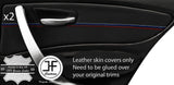 TRI STITCH 2X REAR DOOR CARD TRIM LEATHER COVERS FITS BMW 1 SERIES E87 04-12