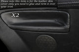 GREY STITCH 2X REAR DOOR CARD SKIN COVERS FITS VW GOLF MK4 IV JETTA 98-05 3DR