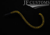 YELLOW STITCH EMBOSSED LEATHER HEADREST HOOK HANGER FOR BMW E90 E91 E92 E93 JF1