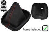 RED STITCH LEATHER MANUAL GEAR GAITER+PLASTIC FRAME FITS JAGUAR S TYPE 99-07