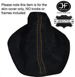 YELLOW STITCHING  FITS VW VOLKSWAGEN GOLF Mk5 JETTA SUEDE GEAR STICK GAITER