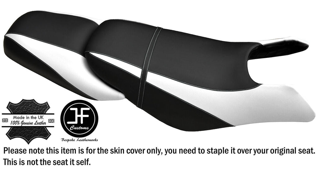 STYLE 2 BLACK WHITE CUSTOM FOR SEADOO GTX GTI 97-01 FRONT REAR VINYL SEAT COVER