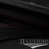 D RED STITCH LEATHER 2X C PILLAR COVER FOR VAUXHALL INSIGNIA G09 MK1 08-16