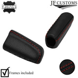 D RED STITCH 2X SEAT HANDLE KNOB & PLATE COVER+FRAMES FOR LAND ROVER DEFENDER