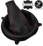 RED STITCHING MANUAL LEATHER GEAR GAITER FITS SSANGYONG KYRON 2005-2010
