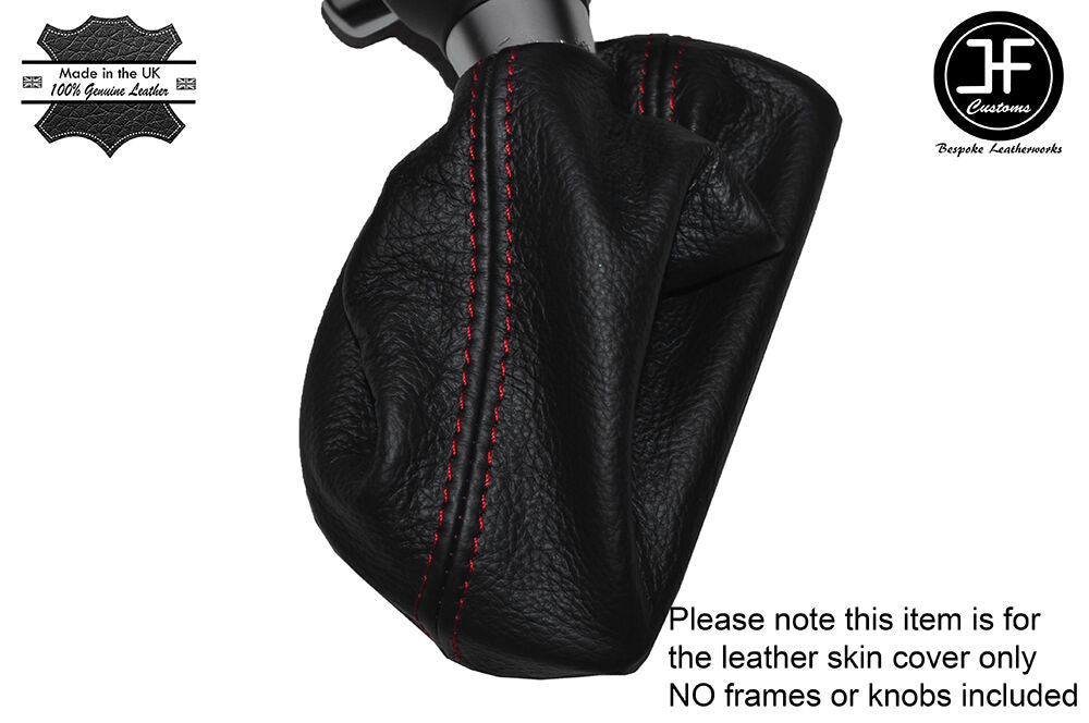 RED STITCH AUTO AUTOMATIC LEATHER SKIN GEAR GAITER FITS KIA SOUL 2014-2016