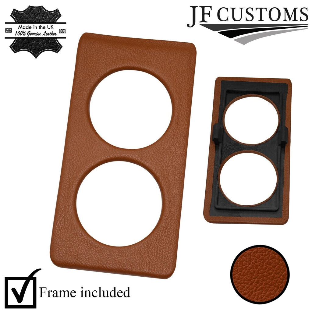 TAN LEATHER CENTER CONSOLE CUP HOLDER COVER FITS MAZDA MX5 MK1 CUSTOM NEW