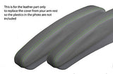 GREEN STITCH 2X GREY ARMREST SKIN COVERS FITS MERCEDES V CLASS VITO W638 96-03