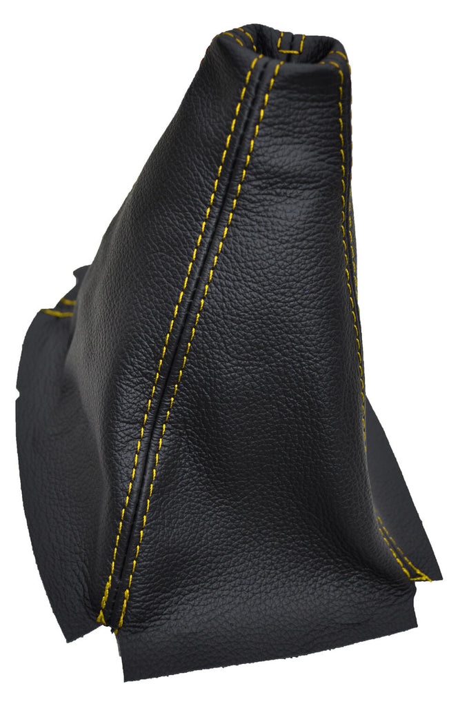 FITS HONDA CIVIC 3D  GEAR GAITER  DOUBLE YELLOW STITCHING 1996 TO 2000