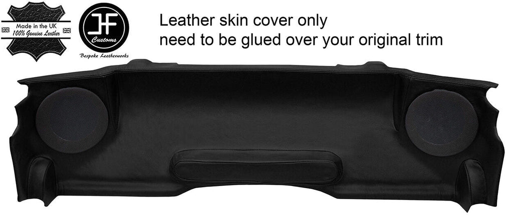 BLACK REAL LEATHER REAR SPEAKER PANEL COVER FOR CORVETTE C6 CONVERTIBLE 05-13