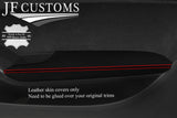 RED STITCH NAPPA LEATHER 2X FRONT DOOR ARMREST FOR AUDI A5 8F S5 CABRIO 09-16