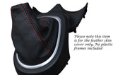 RED STITCHING LEATHER GEAR GAITER FITS HONDA CR-Z CRZ 2010-2014 CUSTOM NEW