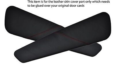 red stitcnig FITS ALFA ROMEO GTV SPIDER 95-05 2X DOOR CARD LEATHER COVERS ONLY