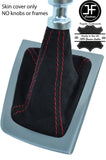 RED STITCHING REAL SUEDE MANUAL GEAR GAITER FITS FORD FOCUS MK3 2011-2015