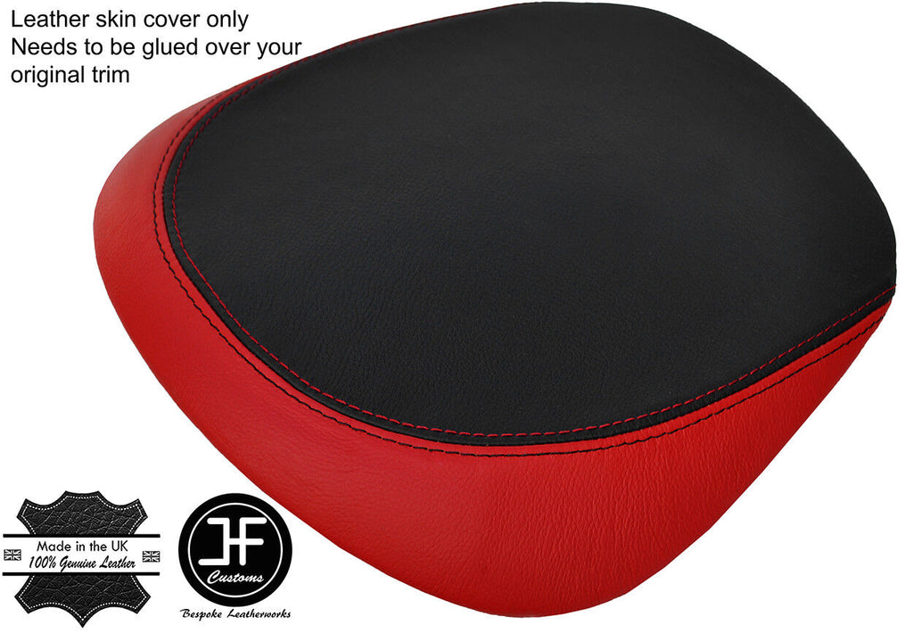 BLACK & RED TOP GRAIN LEATHER SPEEDO HOOD COVER FOR VAUXHALL OPEL MOKKA 12-18