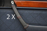 red stitch FITS MERCEDES E CLASS W124 83-95 2X DOOR HANDLE LEATHER COVERS