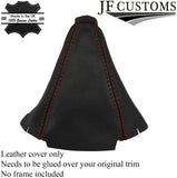 RED STITCHING MANUAL LEATHER GEAR STICK GAITER FOR PEUGEOT 205 & GTI CUSTOM NEW