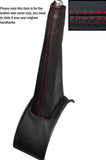 RED STITCHING LEATHER SKIN HANDBRAKE GAITER FITS VW AMAROK 2010-2015 CUSTOM NEW