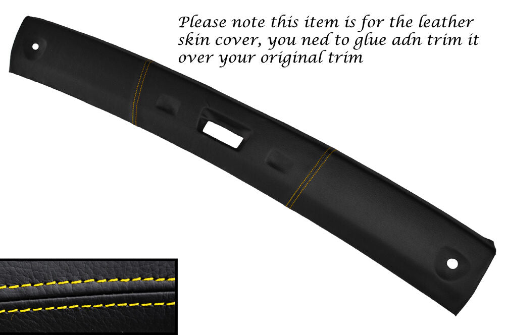 YELLOW  STITCH TOP ROOF PANEL LEATHER SKIN COVER  FITS PORSCHE 944 S2 86-91