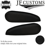 BLACK STITCH ITALIAN LEATHER 2X SEAT ARMREST COVERS FOR CITROEN C4 PICASSO 06-13