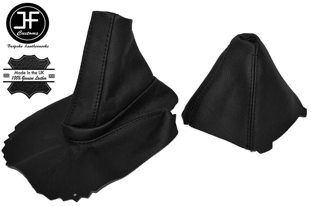 BLACK LEATHER FOR BMW Z4 E85 E86 COUPE ROADSTER GEAR + HANDBRAKE GAITER BOOT