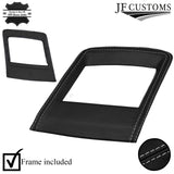 FITS CORVETTE C6 05-13 L GREY STITCH LEATHER HUD DISPLAY BEZEL TRIM COVER+FRAME