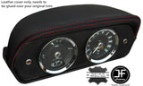 RED STITCH INSTRUMENT SPEEDO SURROUND POD LEATHER COVER FITS FORD CORTINA MK1