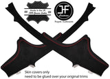 RED  STITCH 2X TOP SIDE PILLAR TRIM SUEDE COVER FITS SMART FORTWO 451 07-14