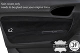 BLACK  STITCH 2X FRONT DOOR CARD TRIM SUEDE COVERS FOR BMW F20 F21 11-17