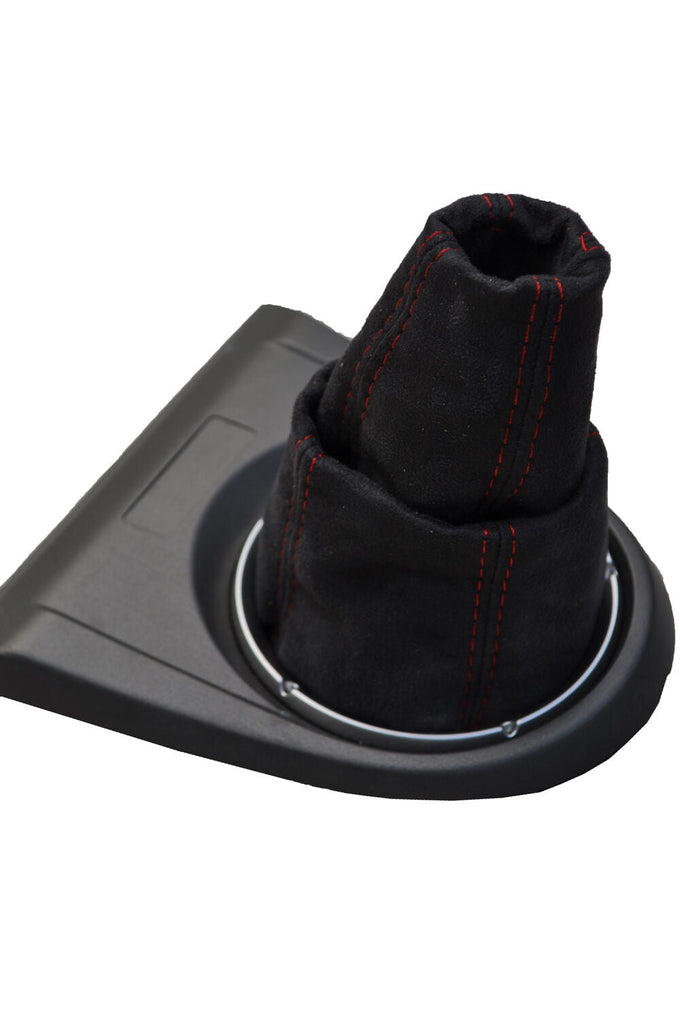 RED STITCH FITS HONDA CIVIC TYPE R MK8 2006-2012 GEAR GAITOR BLACK SUEDE