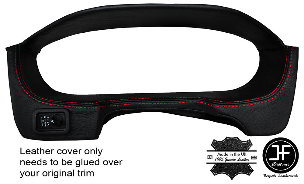 RED  STITCHING SPEEDO SURROUND LEATHER COVER FITS S14 200SX 1994-1999 CUSTOM NEW