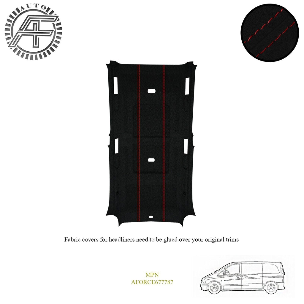 LUXE SUEDE HEADLINER COVER FITS MERCEDES VITO VIANO W639 4-DR MINIBUS 2003-2013