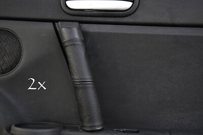 FITS MAZDA MIATA MX5 MK3  2X DOOR HANDLE COVERS black stitch CUSTOM NEW