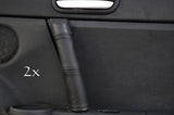 FITS MAZDA MIATA MX5 MK3  2X DOOR HANDLE COVERS black stitch CUSTOM NEW
