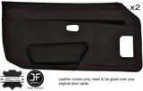 RED STITCH STYLE 2 2X FULL DOOR CARD LEATHER COVER FITS PORSCHE 924 944 75-89