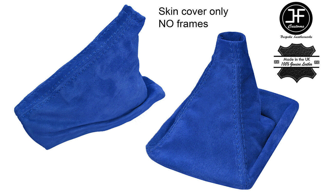 BLUE REAL SUEDE MANUAL GEAR HANDBRAKE GAITER FOR SUBARU FORESTER 2004-2007