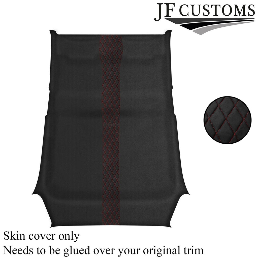 DSG2 D RED STITCH D GREY SUEDE HEADLINER COVER FOR RENAULT CLIO MK3 05-09 5DR