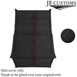 DSG2 D RED STITCH D GREY SUEDE HEADLINER COVER FOR RENAULT CLIO MK3 05-09 5DR