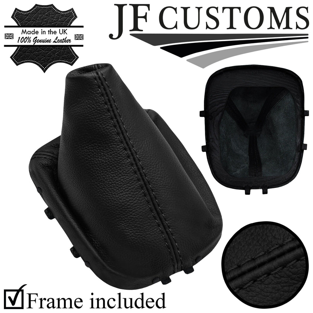 BLACK STITCH ITALIAN LEATHER GEAR SURROUND+ FRAME FOR CHEVROLET TRAX 13-16