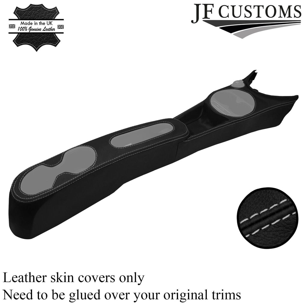 LIGHT GREY STITCH LEATHER CENTER CONSOLE TUNNEL COVER FOR FIAT 500 SPORT 16-21