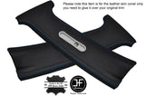 BLUE STITCH 2X B PILLAR LEATHER COVERS FITS VW GOLF MK4 JETTA 1998-2005 5 DOOR